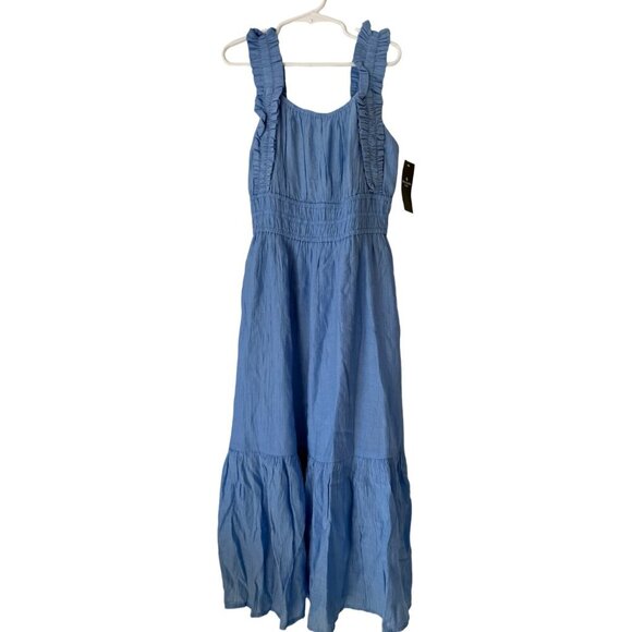Abercrombie Kids Blue Smocked Maxi Dress - Size 9 - Picture 1 of 3